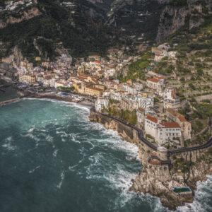 Amalfi mareggiata 1 e 2 Atrani Mare agitato