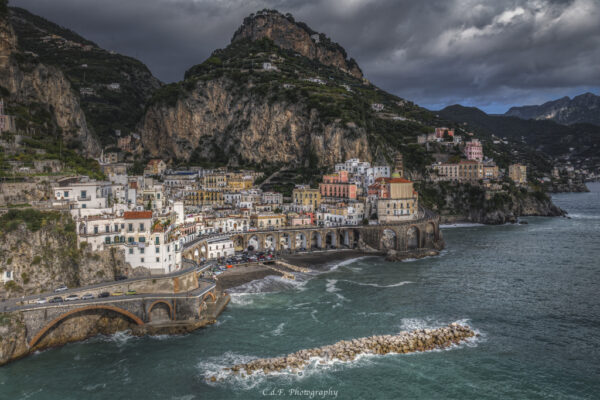 Amalfi mareggiata 1 e 2 Atrani Mare agitato - immagine 3