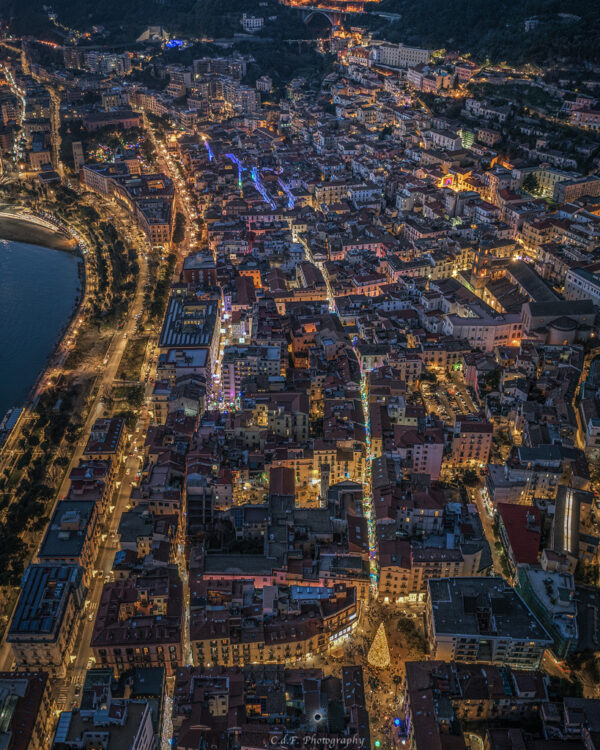 Salerno sogno e bellezza foto drone Natale 2024:  Centro storico