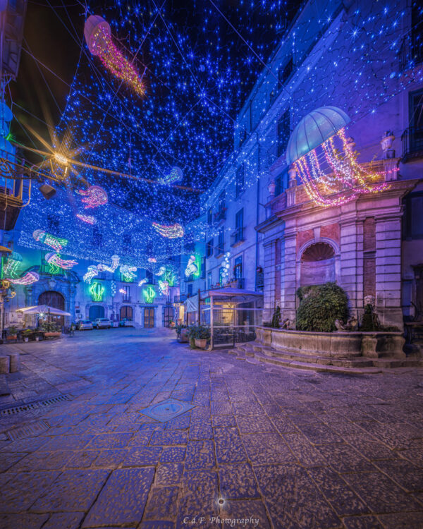 Salerno sogno e bellezza Natale 2024: Largo Campo foto 1-2-3