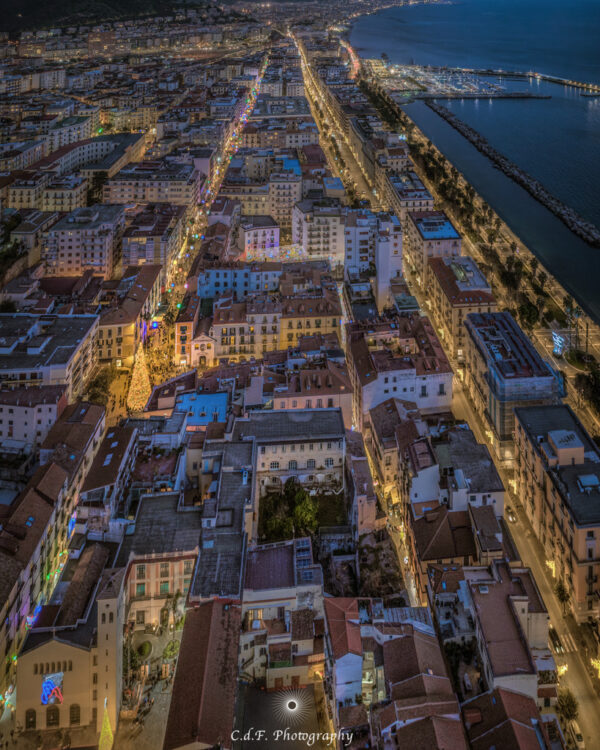 Salerno sogno e bellezza foto drone Natale 2024: Via Maestre
