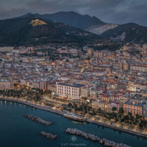Salerno sogno e bellezza foto drone Natale 2024:  frontale lungomare
